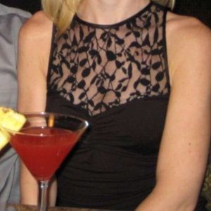 Black top with lace detail